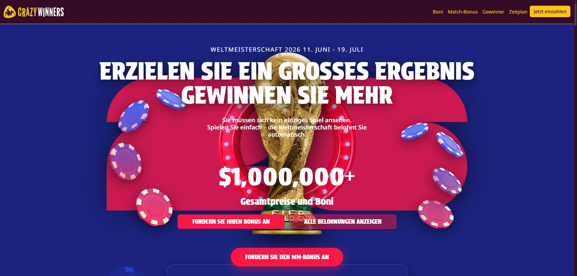 Bonusangebote, Freispiele und das VIP-Programm bei CrazyWinners — Crazy Winners